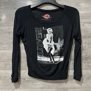 Marilyn Monroe Life Is Beautiful Women's Loungewear Light Heather Shirt Size S